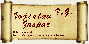 Vojislav Gašpar vizit kartica